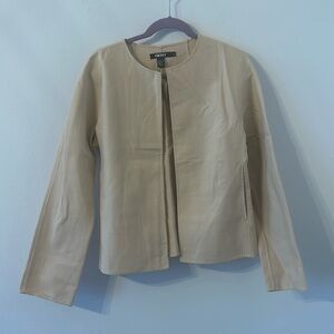 Vintage DKNY Cream Tan Long Sleeves Cotton Jacket Size 6
